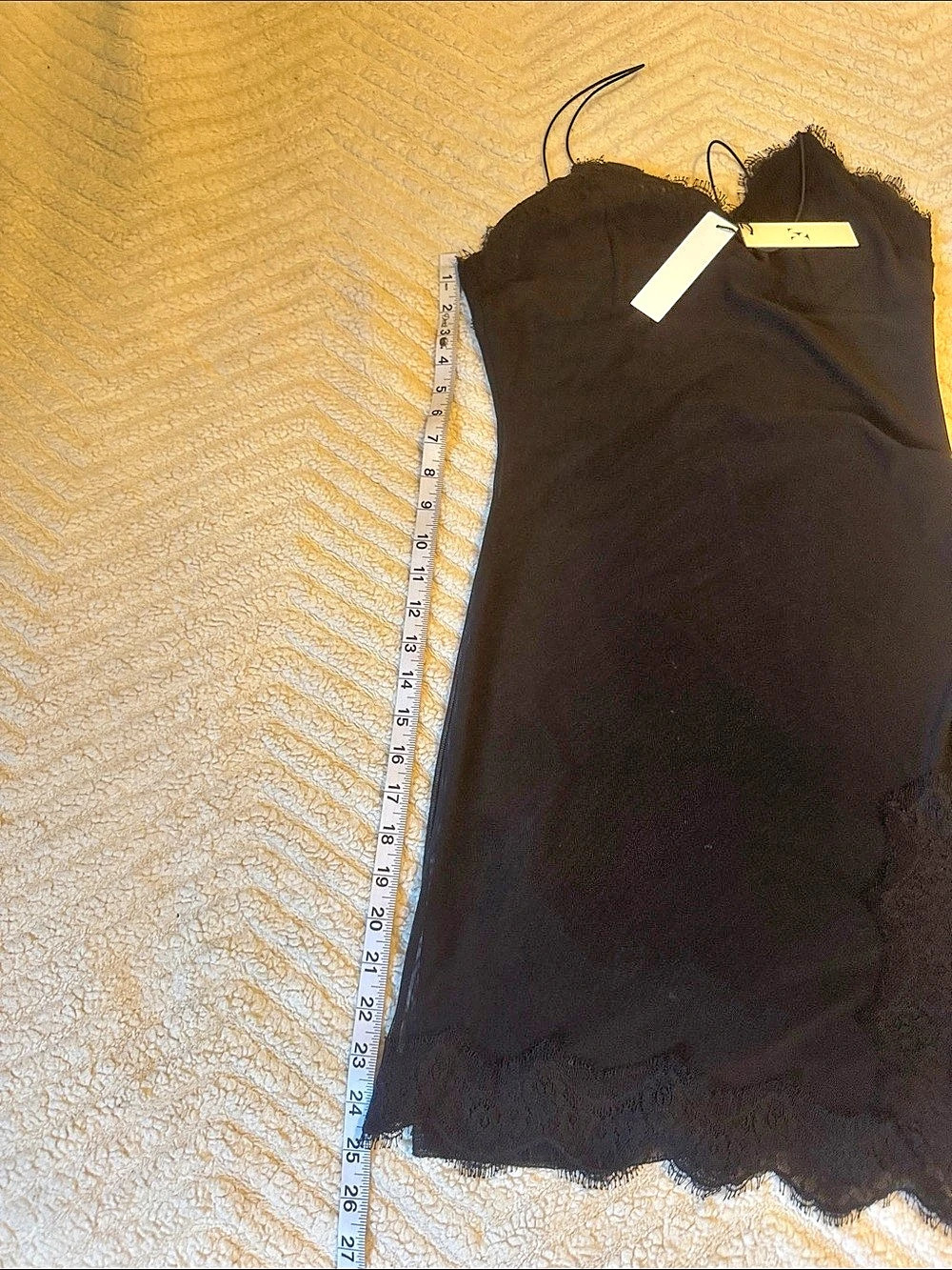 Fleur du Mal Black mesh and lace Lace Mini Dress Size Small NWT - Picture 6 of 14